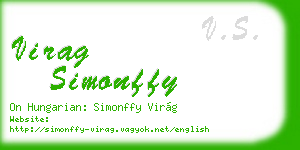 virag simonffy business card